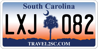 SC license plate LXJ082