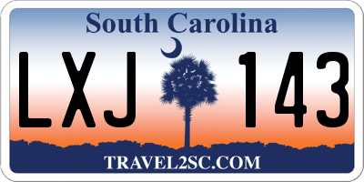 SC license plate LXJ143
