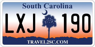 SC license plate LXJ190
