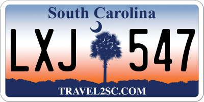 SC license plate LXJ547