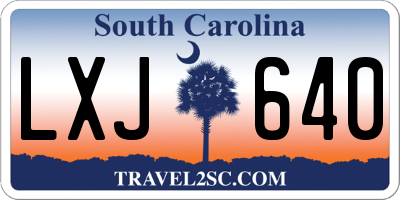 SC license plate LXJ640