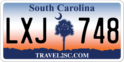 SC license plate LXJ748