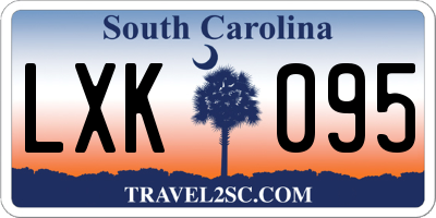 SC license plate LXK095