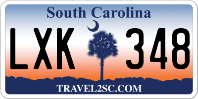 SC license plate LXK348