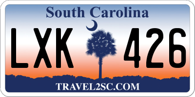 SC license plate LXK426