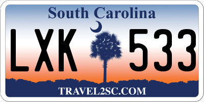 SC license plate LXK533