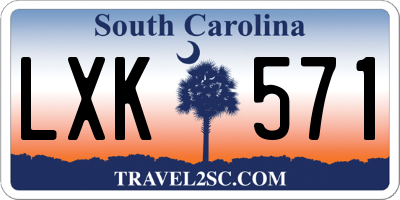 SC license plate LXK571