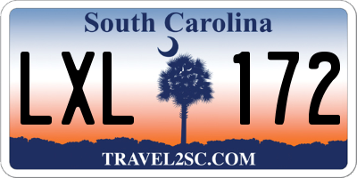 SC license plate LXL172
