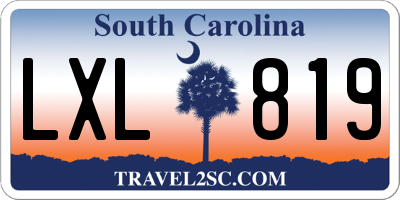 SC license plate LXL819