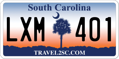 SC license plate LXM401