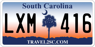 SC license plate LXM416