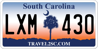 SC license plate LXM430