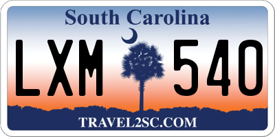 SC license plate LXM540