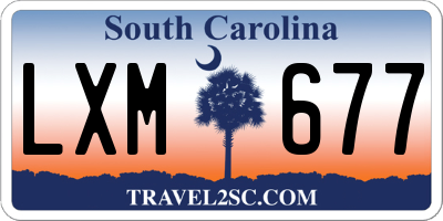 SC license plate LXM677