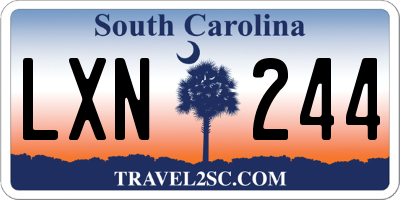 SC license plate LXN244