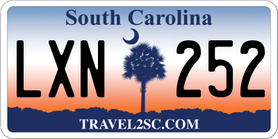 SC license plate LXN252