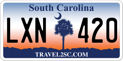 SC license plate LXN420