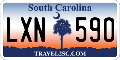SC license plate LXN590