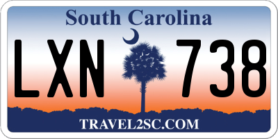 SC license plate LXN738