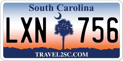 SC license plate LXN756