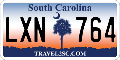 SC license plate LXN764