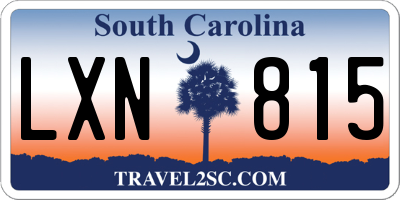 SC license plate LXN815