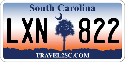 SC license plate LXN822