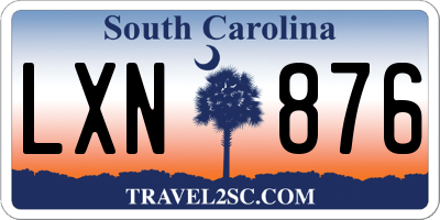 SC license plate LXN876