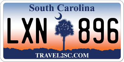 SC license plate LXN896
