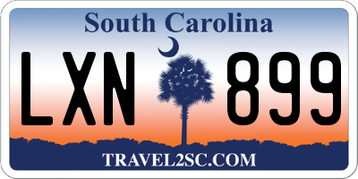 SC license plate LXN899