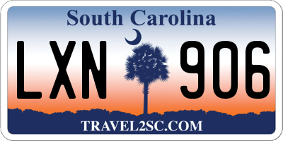 SC license plate LXN906