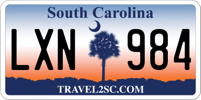 SC license plate LXN984