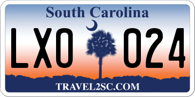 SC license plate LXO024