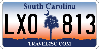SC license plate LXO813