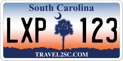 SC license plate LXP123