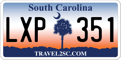 SC license plate LXP351