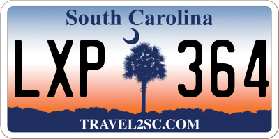 SC license plate LXP364