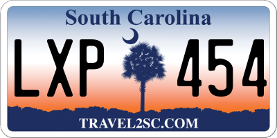 SC license plate LXP454