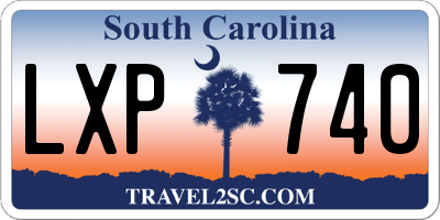 SC license plate LXP740