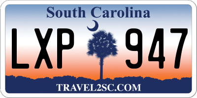 SC license plate LXP947