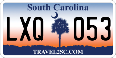 SC license plate LXQ053