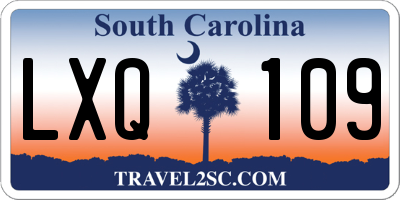 SC license plate LXQ109