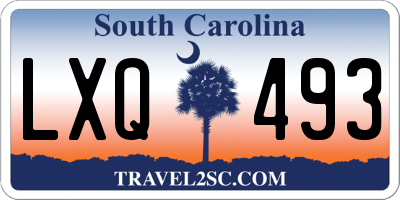 SC license plate LXQ493