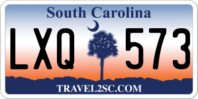 SC license plate LXQ573