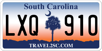 SC license plate LXQ910