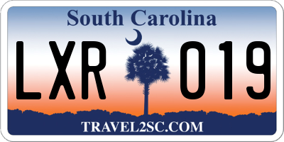 SC license plate LXR019