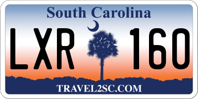 SC license plate LXR160