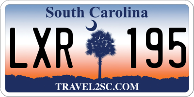 SC license plate LXR195