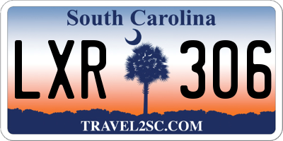 SC license plate LXR306