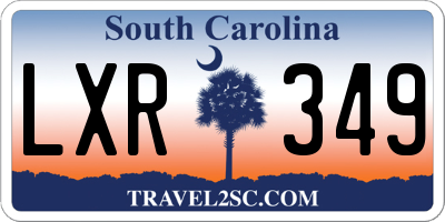 SC license plate LXR349